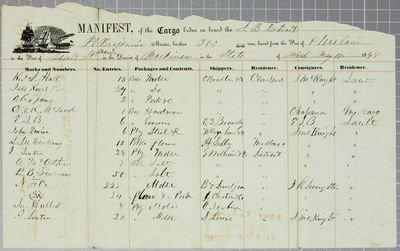 Detroit, Manifest, 15 May 1848