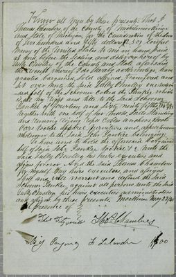 Yankee, Bill of Sale, 22 May 1848