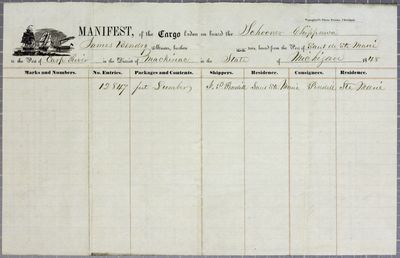 Chippewa, Manifest, 22 June 1848