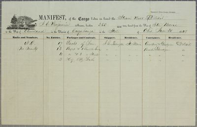 Detroit, Manifest, 30 June 1848