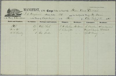 Detroit, Manifest, 7 July 1848