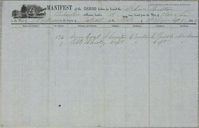 Spartan, Manifest, 5 September 1848