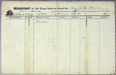 Theodore W. Maurice, Manifest, 6 September 1848