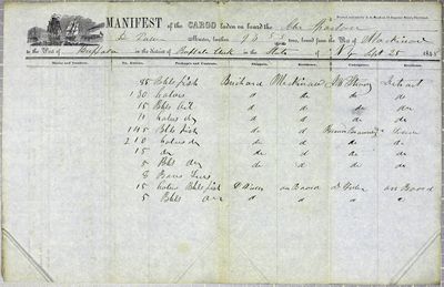 Spartan, Manifest, 25 September 1848