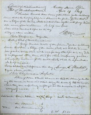 Yankee, License, 19 April 1849