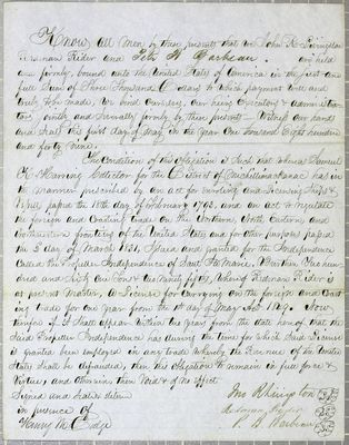 Independence, Bond, 1 May 1849