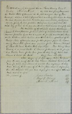 Siskawet, Bond, 9 June 1849