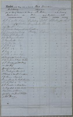 Peninsula, Manifest, 10 August 1852