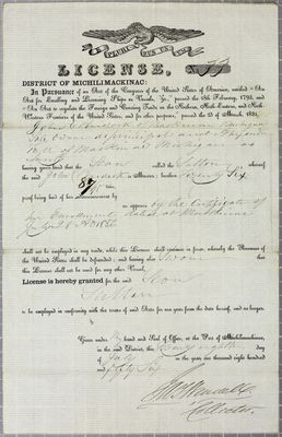 Sultan, License, 28 July 1856