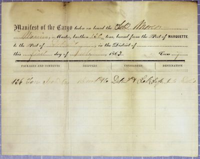 Mercer, Manifest, 1 July 1863