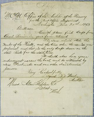 Treasury Department, Audit, 21 June 1873