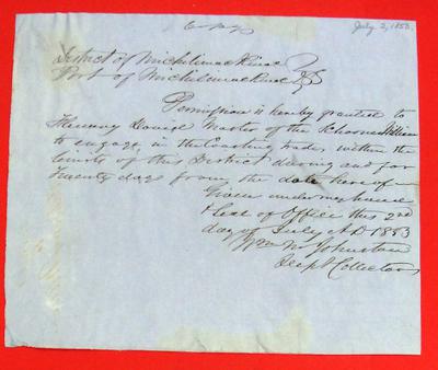 William, Permit, 2 July 1853