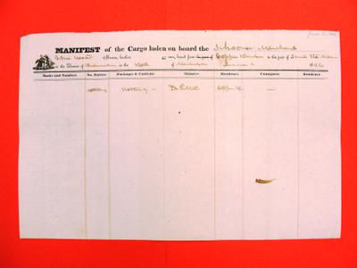 Merchant, Manifest , 2 June 1846