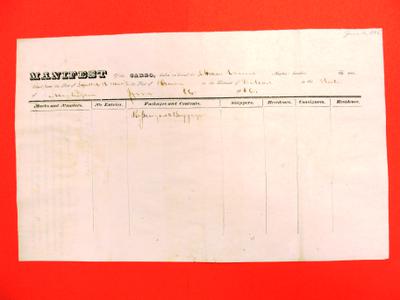 Venus, Manifest , 16 June 1846