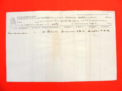 Astor, Manifest , 27 June 1846