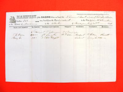 Detroit, Manifest , 21 July 1846