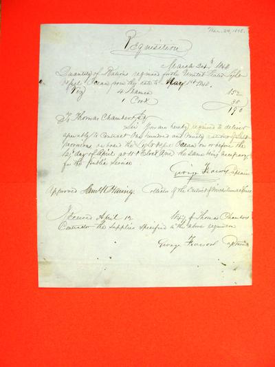 Ocean, Requisition, 24 March 1848