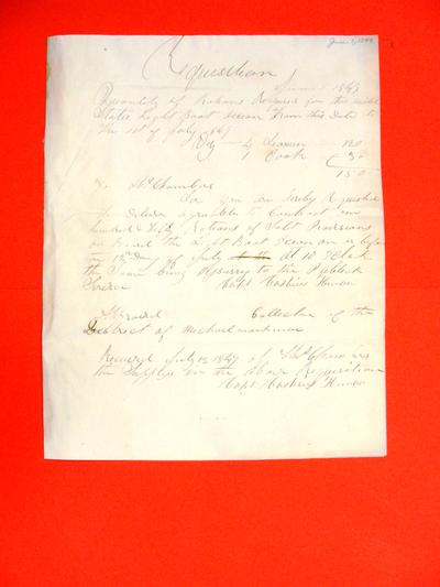 Ocean, Manifest, 1 June 1849