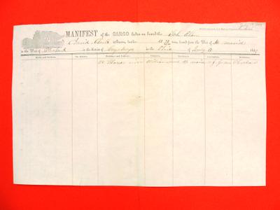 Ellen, Manifest, 17 July 1849