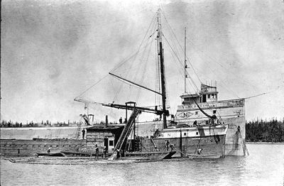 Steamer Venezuela, barge and scow