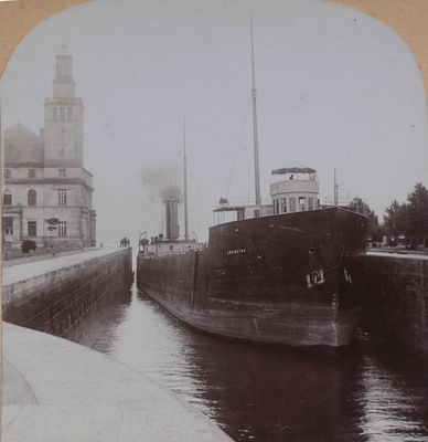 Steamer Entering Old Lock. &quot;Soo&quot;