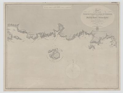 Chart of Part of the North Coast of Lake Superior from Small Lake Harbour to Peninsula Harbour [1823, 1861]