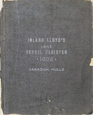 Inland Lloyds Lake Vessel Register 1902.  Canadian Hulls