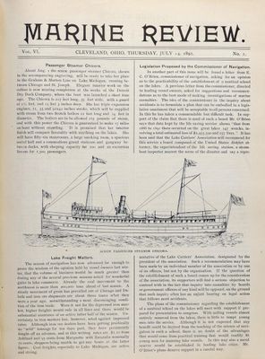 Marine Review (Cleveland, OH), 14 Jul 1892