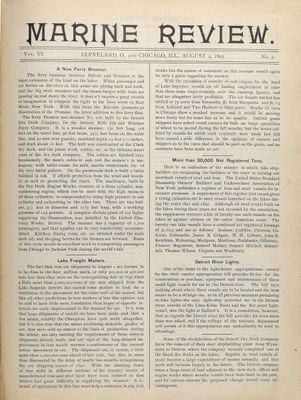 Marine Review (Cleveland, OH), 4 Aug 1892