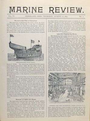 Marine Review (Cleveland, OH), 18 Aug 1892