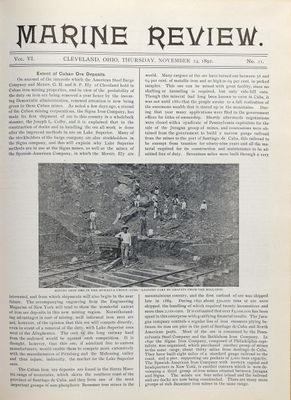 Marine Review (Cleveland, OH), 24 Nov 1892