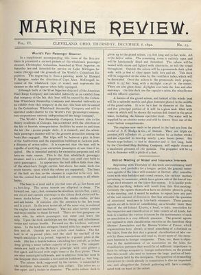 Marine Review (Cleveland, OH), 8 Dec 1892