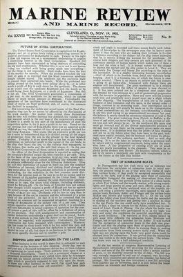 Marine Review (Cleveland, OH), 19 Nov 1903