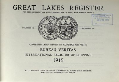 Great Lakes Register 1915