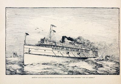 Detroit and Cleveland Steam Navigation Company's New Steamer &quot;City of Alpena.&quot;