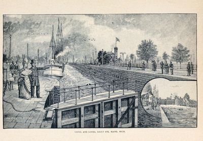 Canal and Locks, Sault Ste. Marie, Mich.