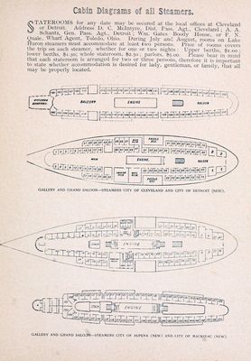 Cabin Diagrams of all Steamers