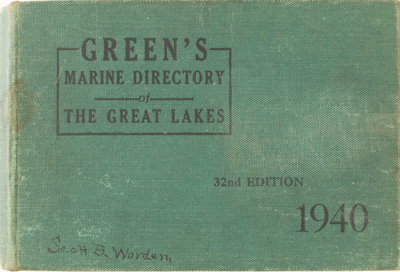 Green's Marine Directory of the Great Lakes, 1940