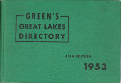 Green's Great Lakes Directory, 1953