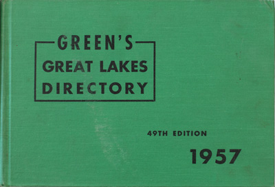 Green's Great Lakes Directory, 1957