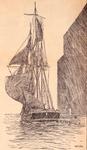 Schooner SIR C. T.  VAN STRAUBENZIE Drying Sails