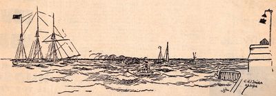 Wreck of the RESOLUTE, with ST. LOUIS and P. B. LOCKE