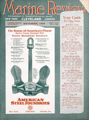 Marine Review (Cleveland, OH), September 1925