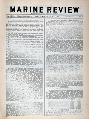 Marine Review (Cleveland, OH), 14 Feb 1901