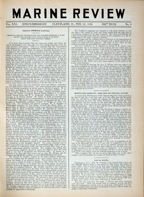 Marine Review (Cleveland, OH), 22 Feb 1900