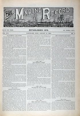 Marine Record (Cleveland, OH), January 18, 1894