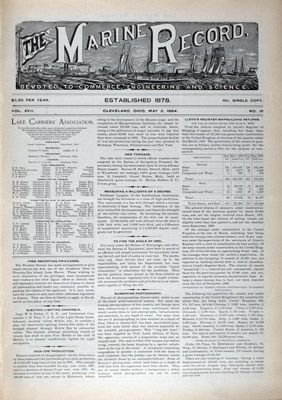 Marine Record (Cleveland, OH), May 3, 1894