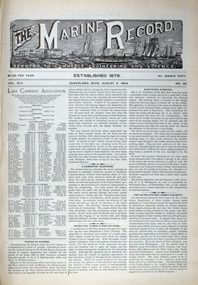 Marine Record (Cleveland, OH), August 9, 1894