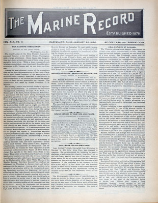 Marine Record (Cleveland, OH), January 23, 1896