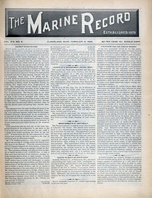 Marine Record (Cleveland, OH), February 6, 1896